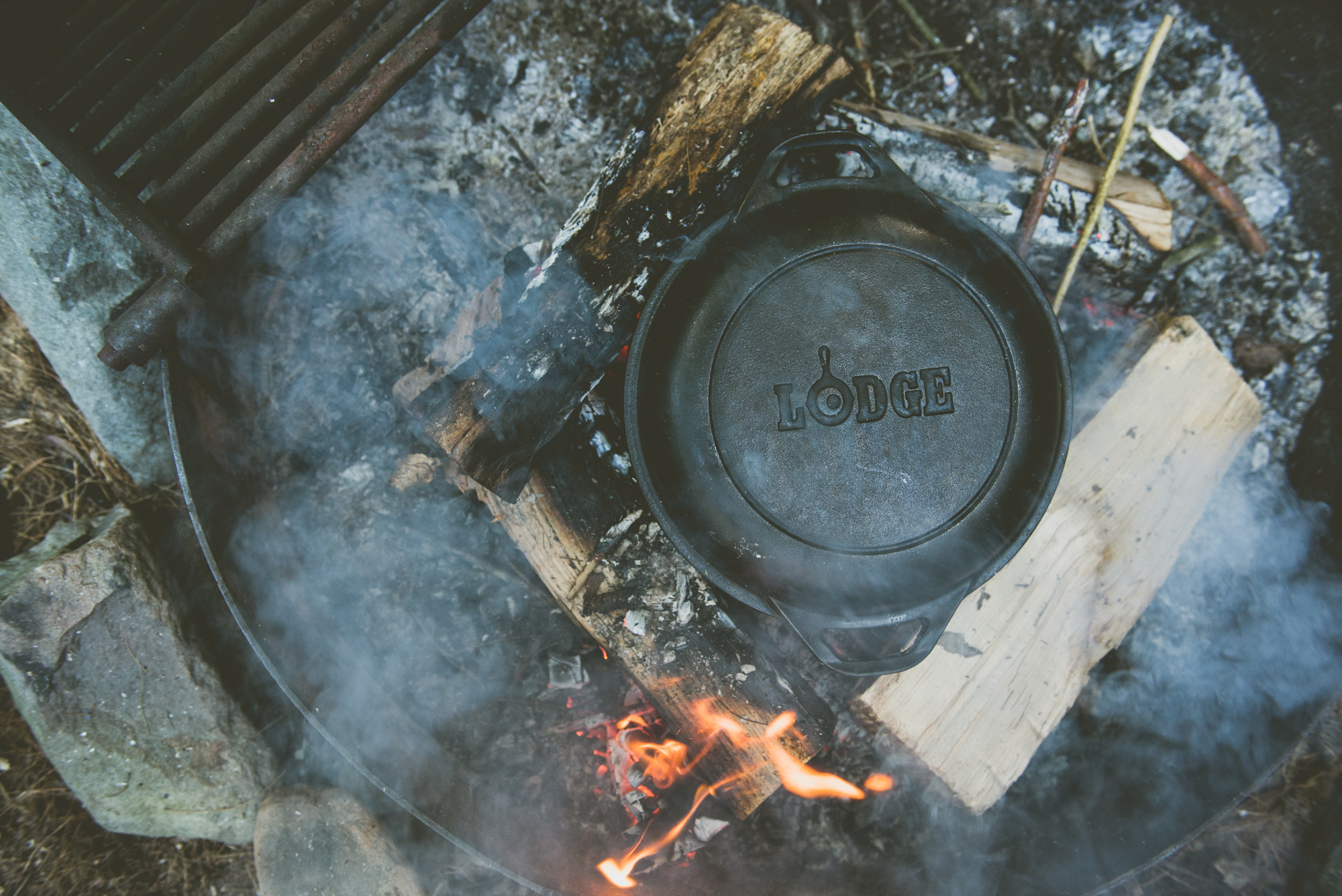 Cooking some cheesy veggies with Lodge
