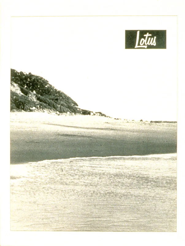 "Lotus" (1995) (8”x10”) B/W laser print on paper.
