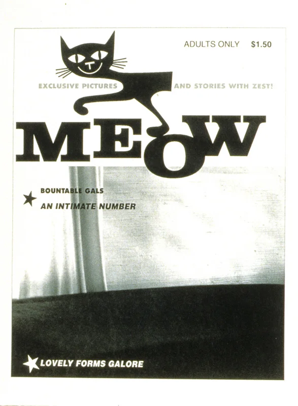 "Meow" (1995) (8”x10”) B/W laser print on paper.