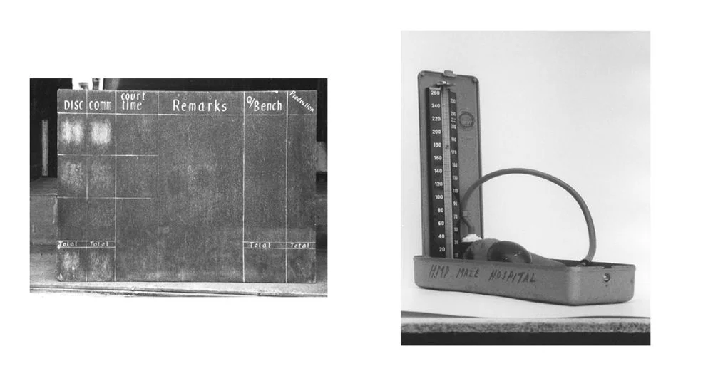 I rish Project: Artifacts
(2005) 10"x14", B/W, photos of
artifacts collected by Republican ex-prisoners from the prisons in which they
were incarcerated.