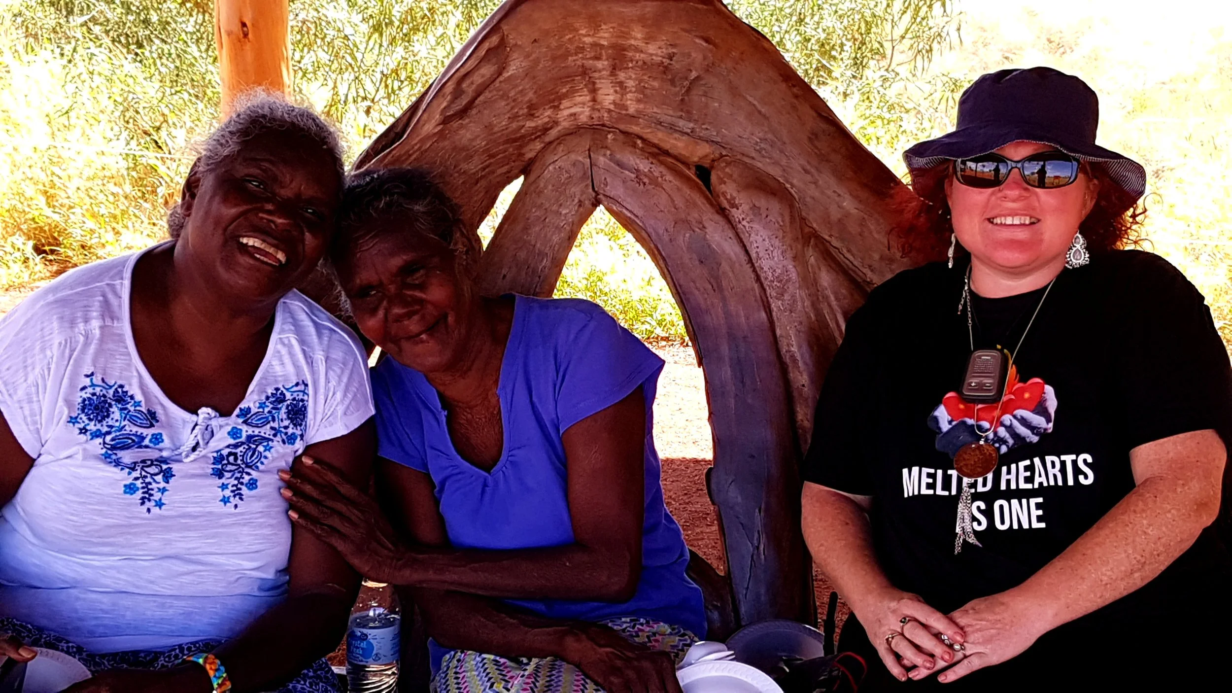 Gwen Warmbirrirr from Milingimbi, Mavis Danganbarr from Galiwinku and me
