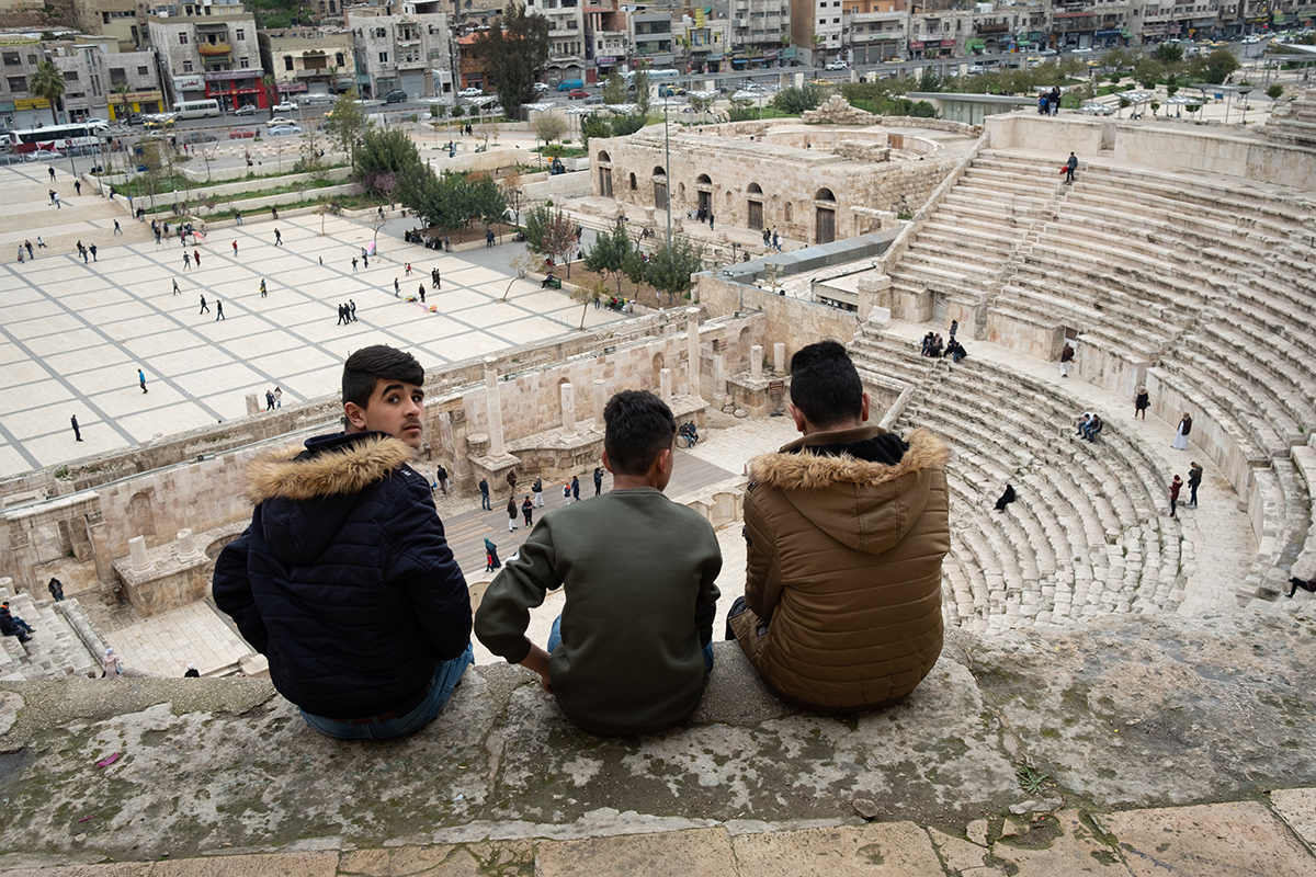  Roman theatre and plaza, Amman. 