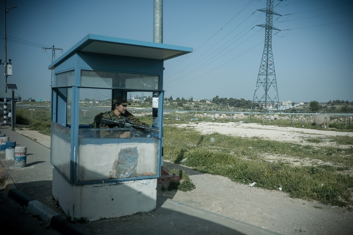  Israeli sniper outside Hebron, West Bank (Palestine). 