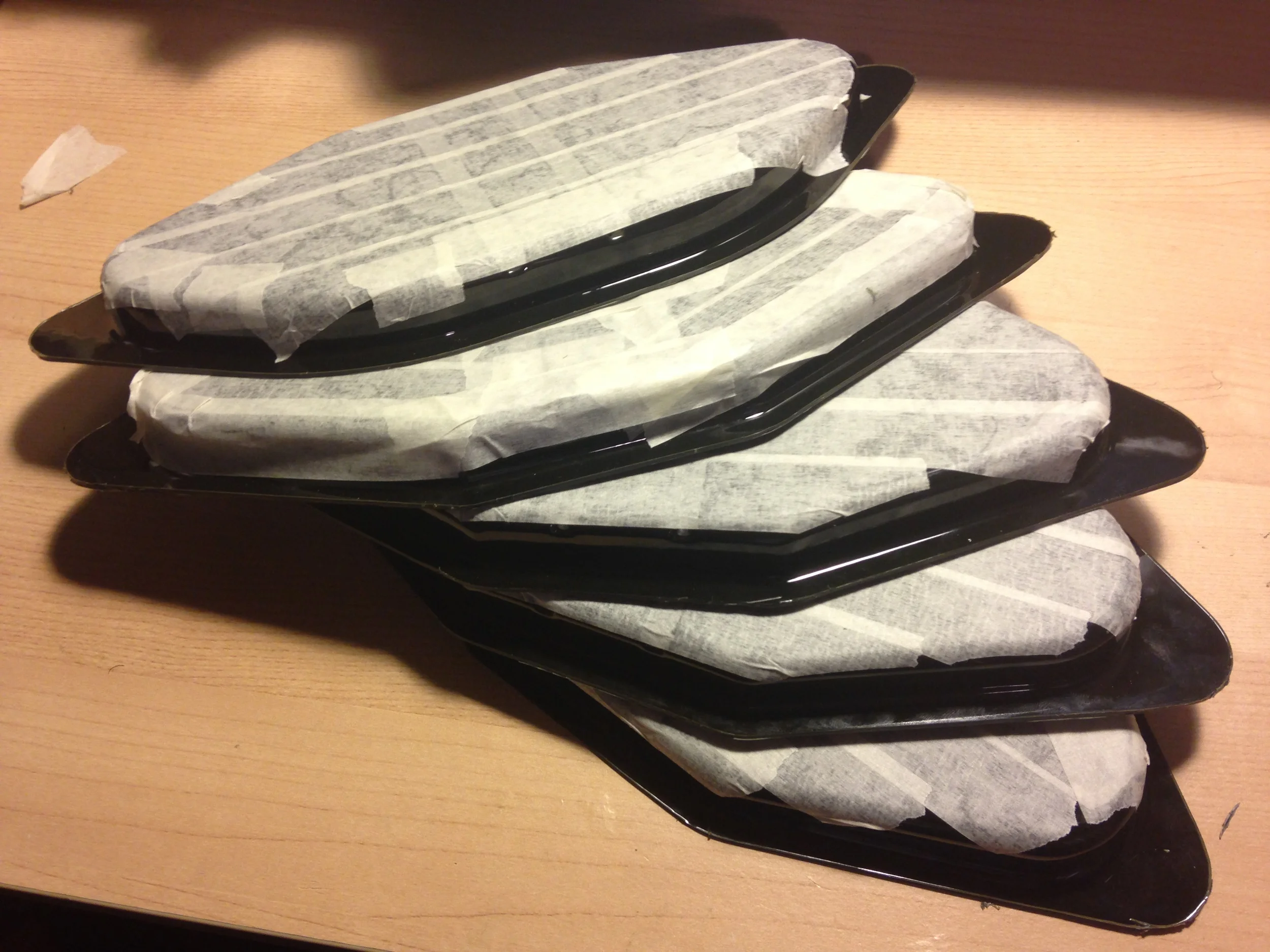 A few hours work spent cutting out the under trays for the electronics by hand! Don't worry they aren't finished yet.