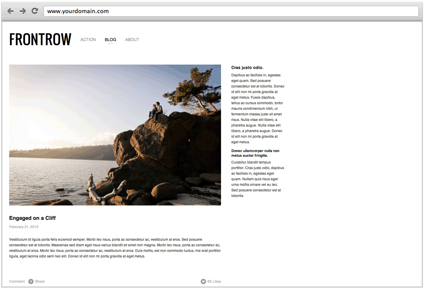 Left aligned page.