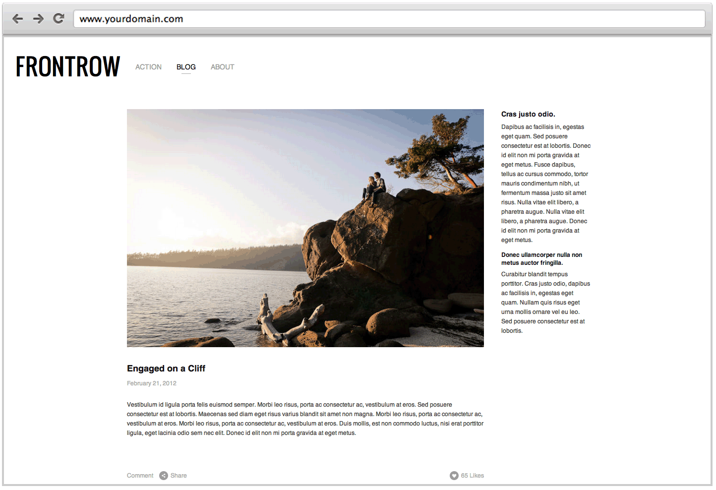 Center aligned page.