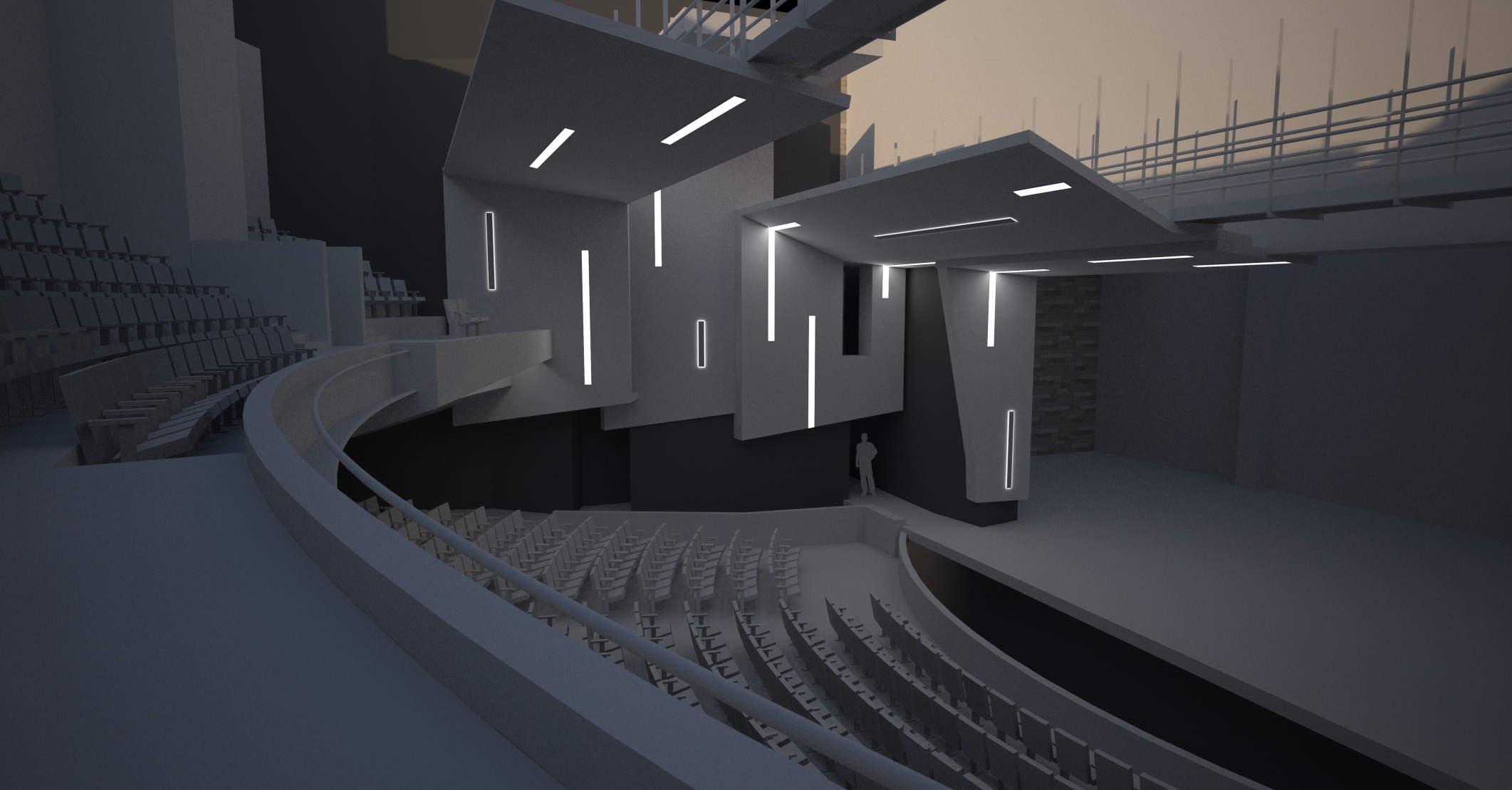 Lighting Study - balcony seating level