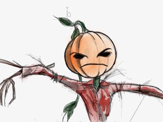 "Pumpkin King" sketched in Autodesk SketchBook on an iPad © 2015 Cormac Phalen