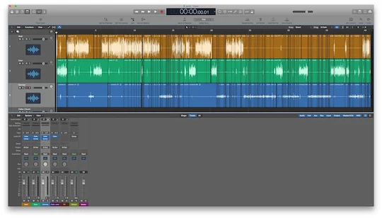 An edited Archispeak episode in Logic Pro X. 