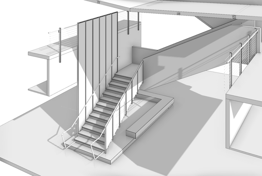 Stair and railing design by Evan Troxel