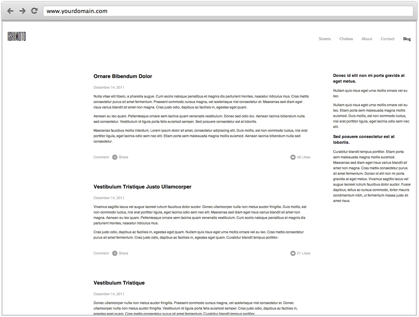 Right aligned page.