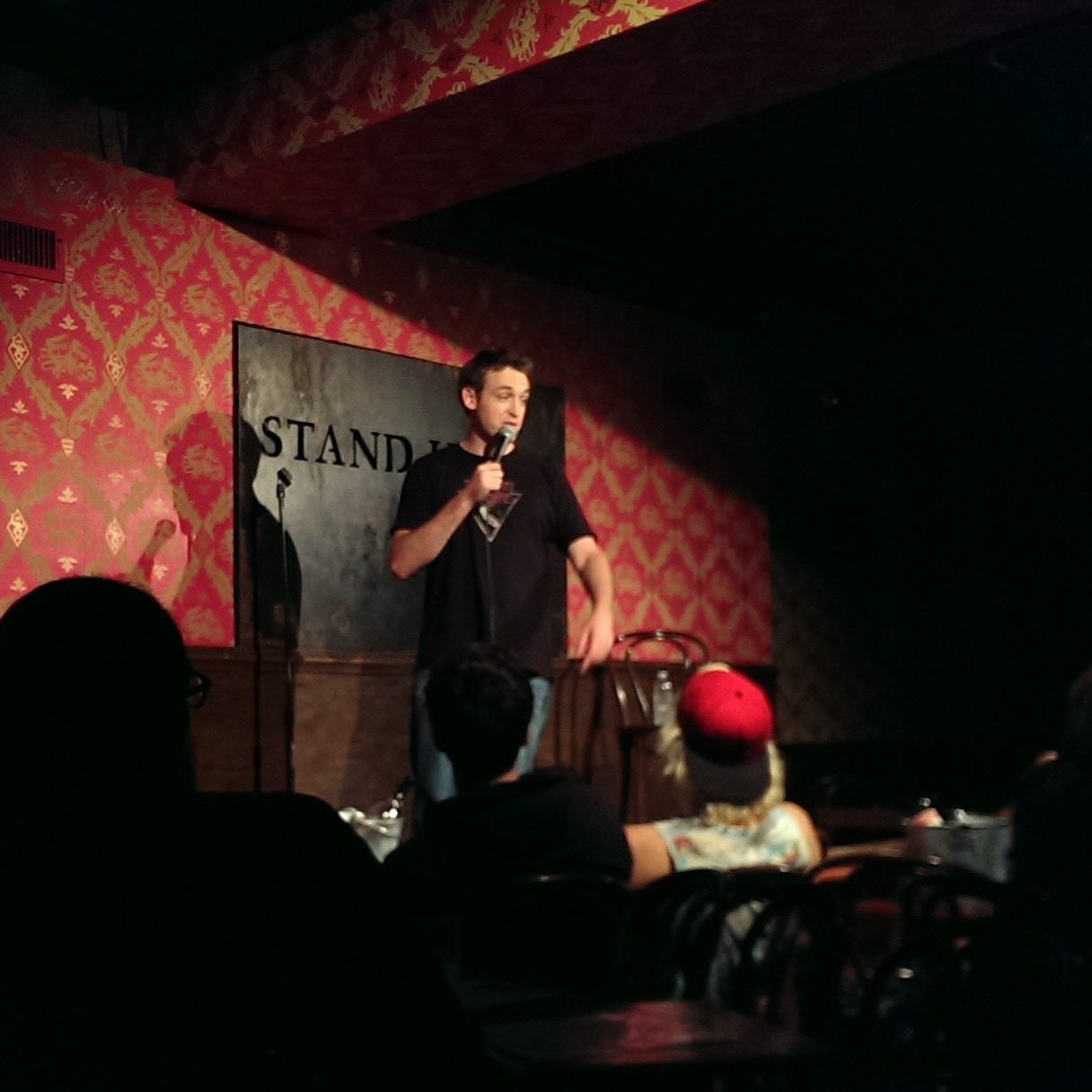 Dan Soder, playing nice with an exceptionally small crowd and a weirdly dressed Brit front & center