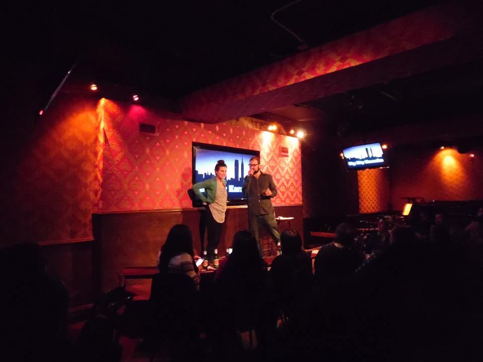 Casey Balsham gets ready for her song w host James Mattern
