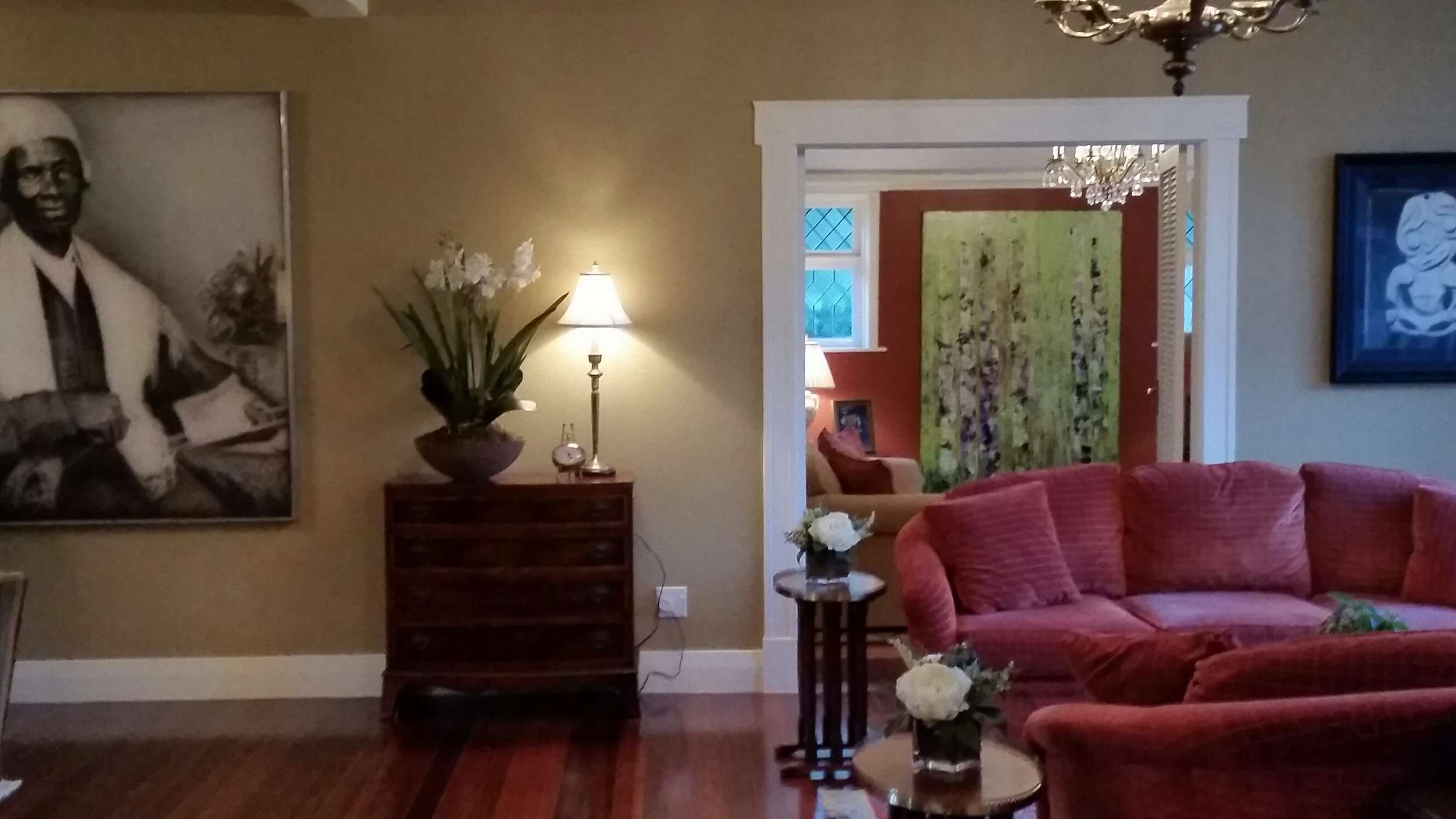 Forest Glow on display in the library at the Ambassadorial Residence
