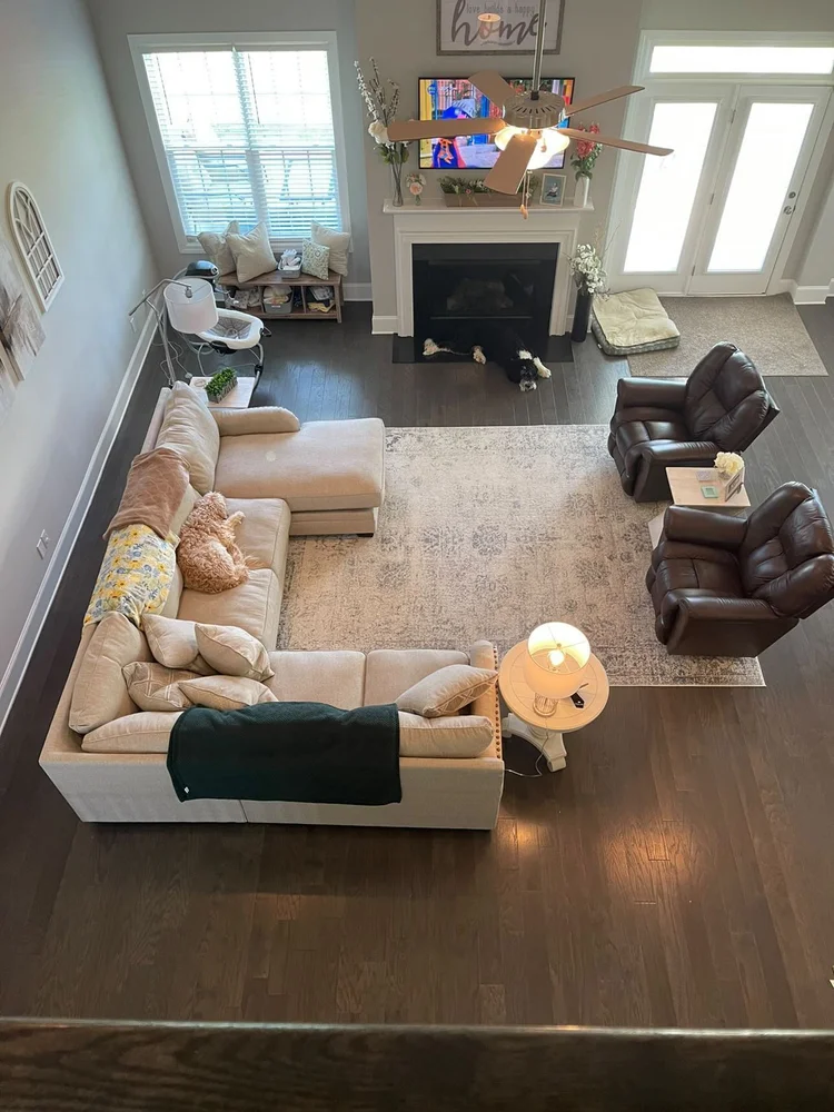 Photo inspiration: Inspired Palettes With Smart Layout Tweaks Reference: Furniture Layout Tweaks For 2 Living Rooms