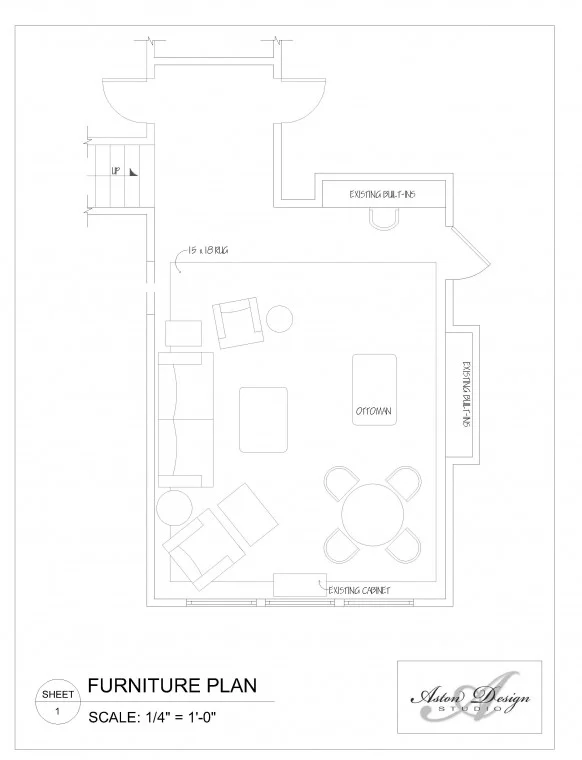 Floor plan of Americana Style Game Room - Click image to enlarge