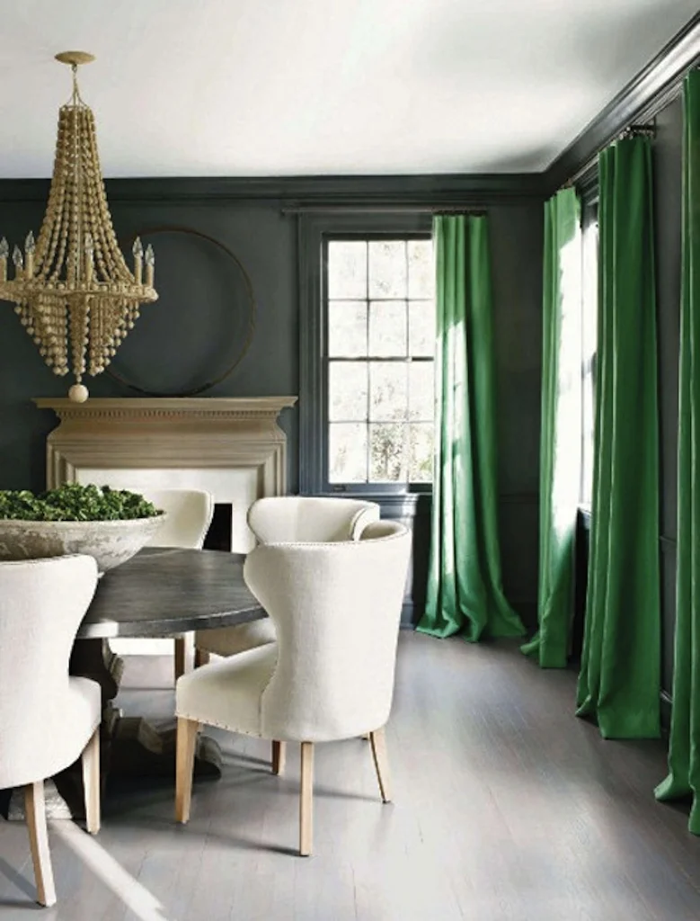 From the dining room on the same Kay Douglass project . . . The color speaks again.