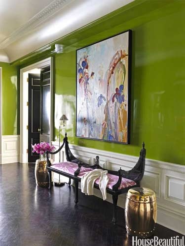 ARTICLE & GALLERY | Go Glossy, Feel Glamorous! - Get Inspired By These Shiny, Happy Interiors | Image Source: House Beautiful | CLICK TO ENJOY... http://carlaaston.com/designed/go-glossy-feel-glamorous (KWs: gloss, paint, wall, cabinet, door, finish)