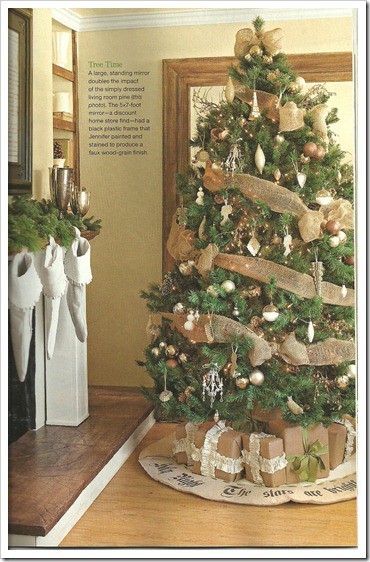 Article + Gallery ➤ http://CARLAASTON.com/designed/decorating-with-burlap For The Love Of Burlap | The Holiday's Hottest Decorating Tool (Image Source: Niagara Novice - KWs: decor, tutorial, DIY, Christmas, tree)