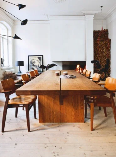 Visit ➤ http://CARLAASTON.com/designed/wood-as-color-of-room to learn what happens "When Wood Becomes The Color On A Room" | Image Source: labohemeblog.com (KWs: #flooring, floor)