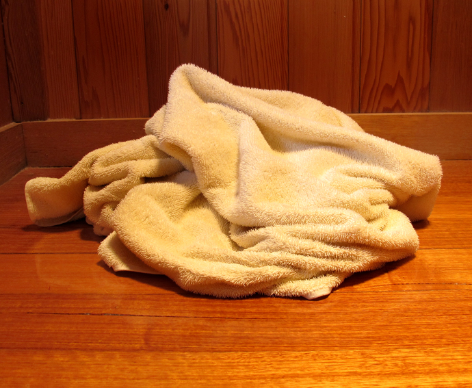 Towels do NOT belong on the floor!