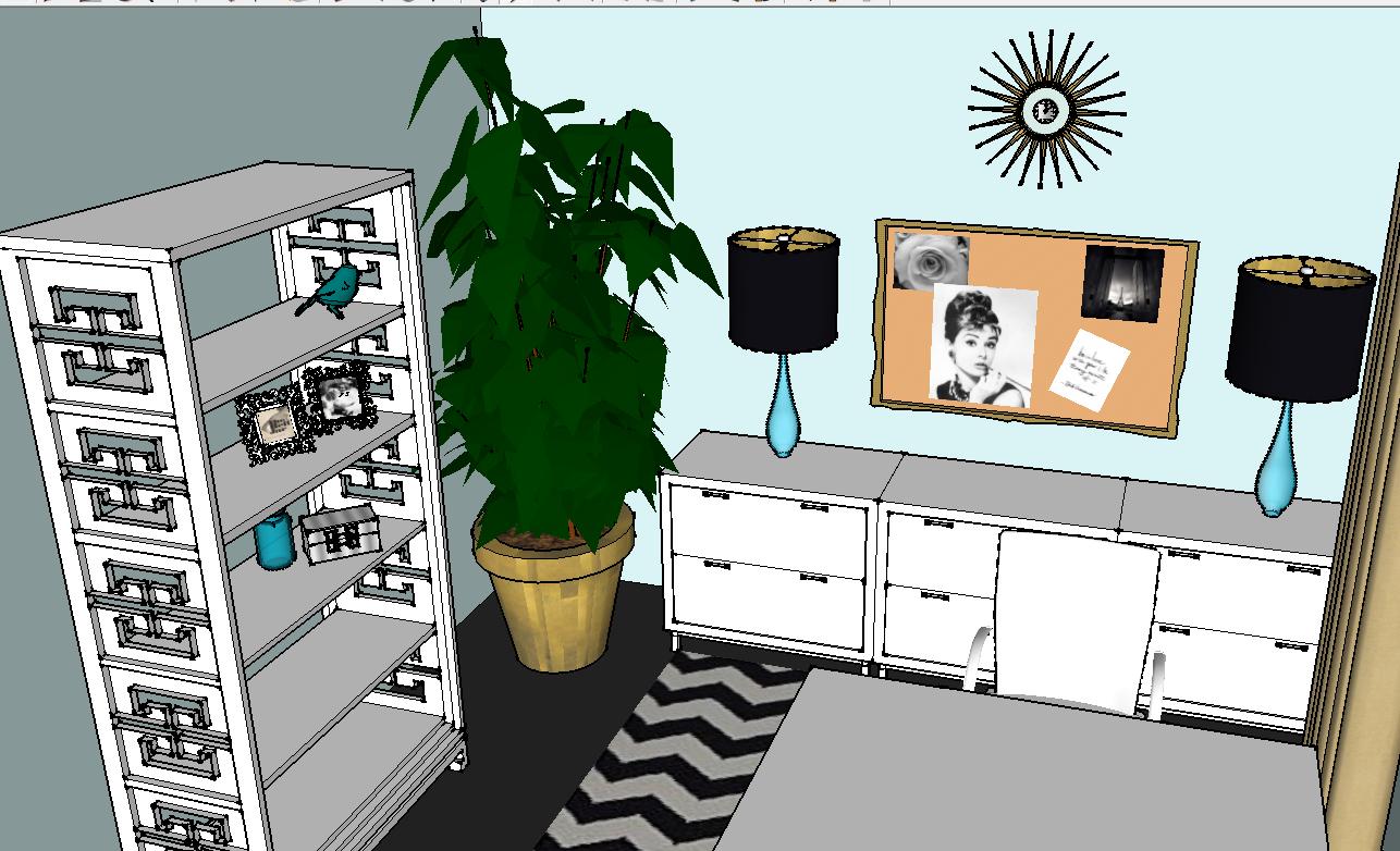 A Trendy, Glam Home Office | Your FREE Design Plan