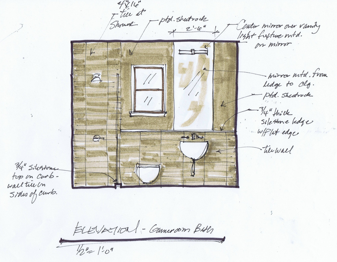 DESIGN PLAN TOUR: A Sweet, Little Bathroom With a Vintage/Modern Mix