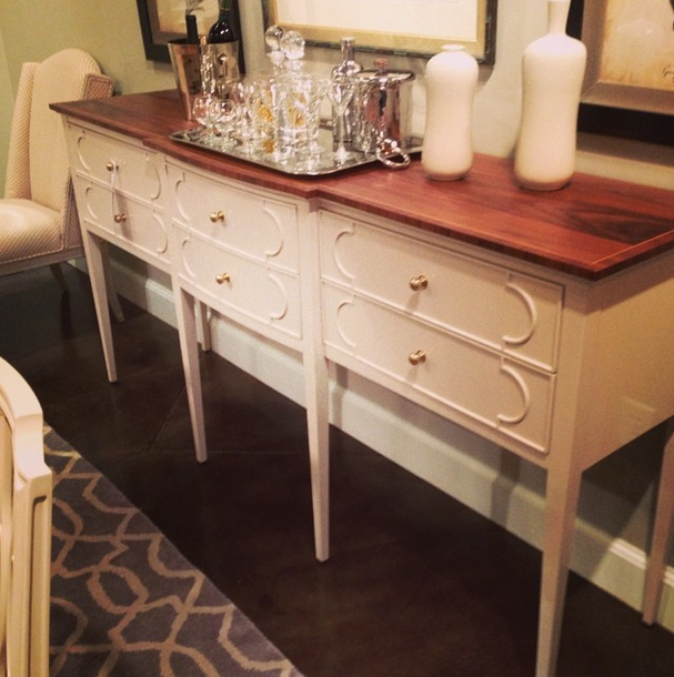 Painted console w/wood top by Stanley Furniture. | #LVmkt, best, home, decor, furniture, interior design