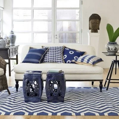Prediction: The 2015 Pantone Color of the Year will be... / living room | Carved dragon garden stool: Gump's