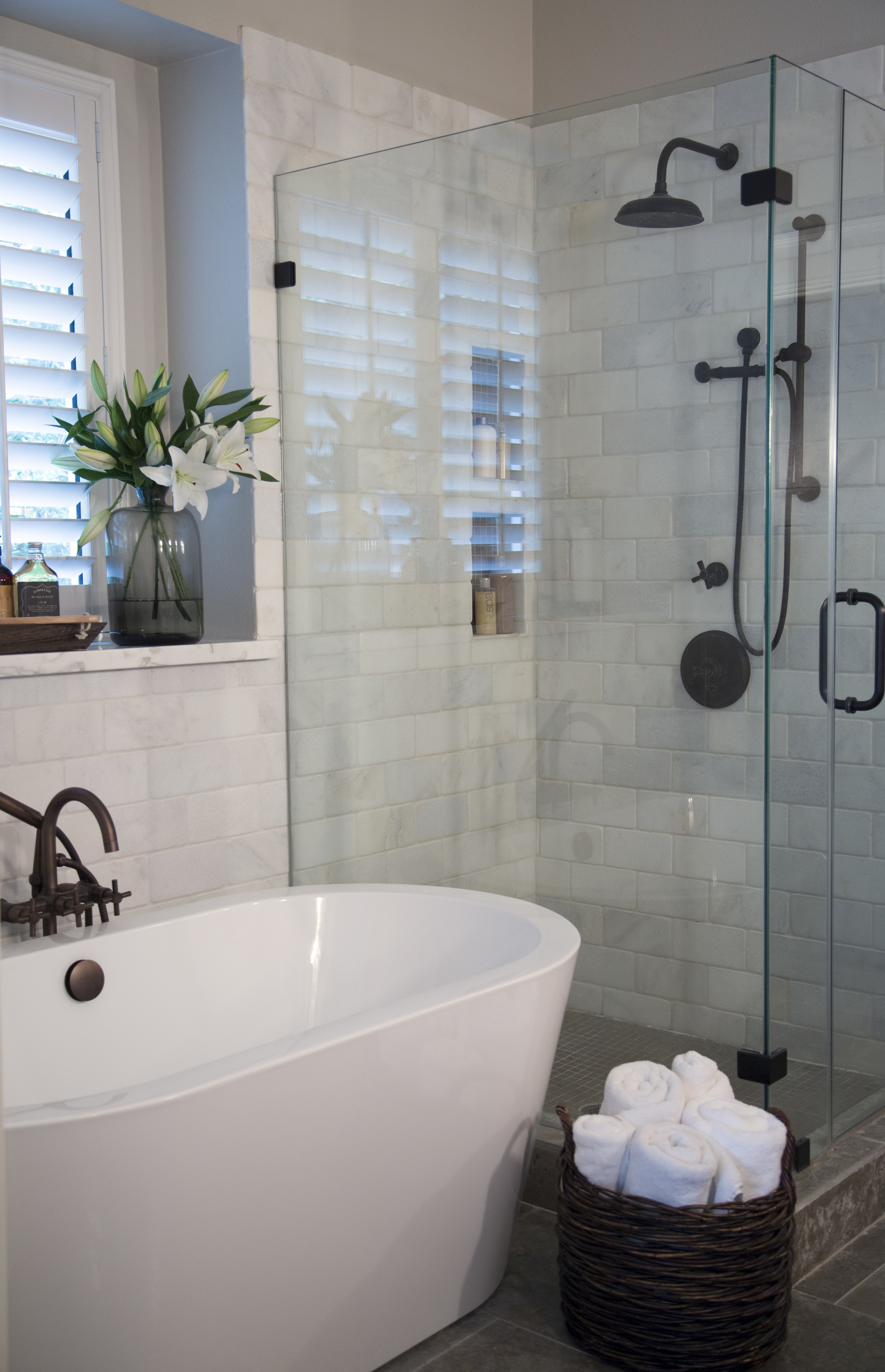 Bathroom remodeled by interior design -er Carla Aston