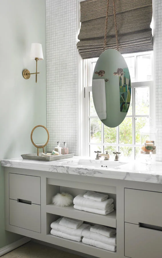 Bathroom Window Won't Make Room For Your Vanity's Mirror? Do This