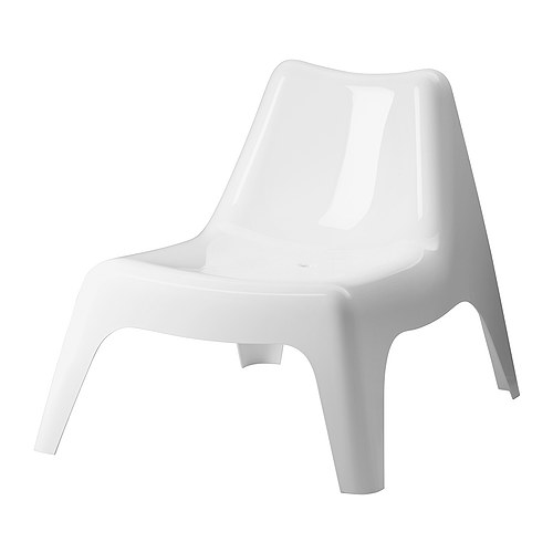 IKEA PS VÅGÖ - Armless chair, outdoor, white | Image source: IKEA