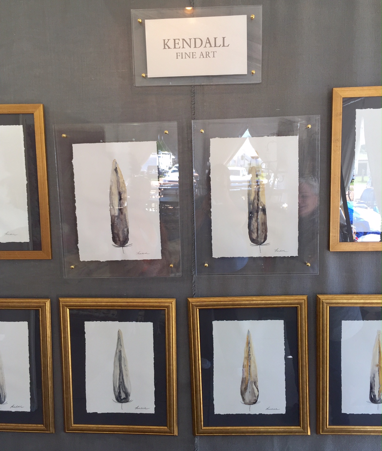 Feather paintings by Kendall Boggs