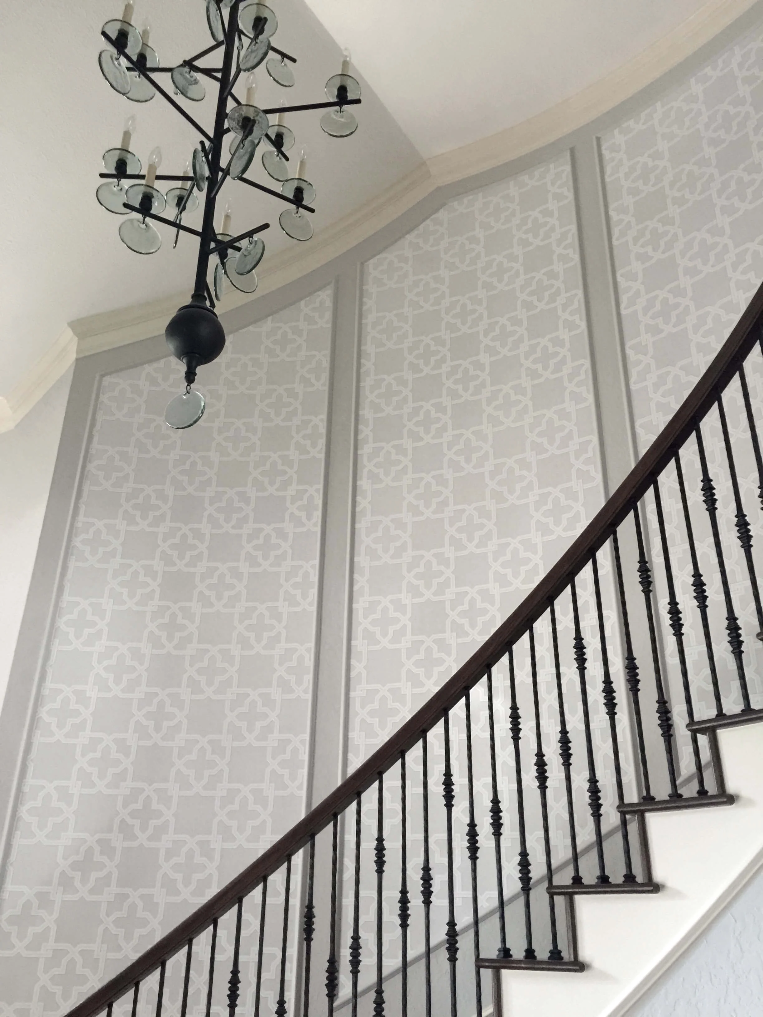 Curved stair wall