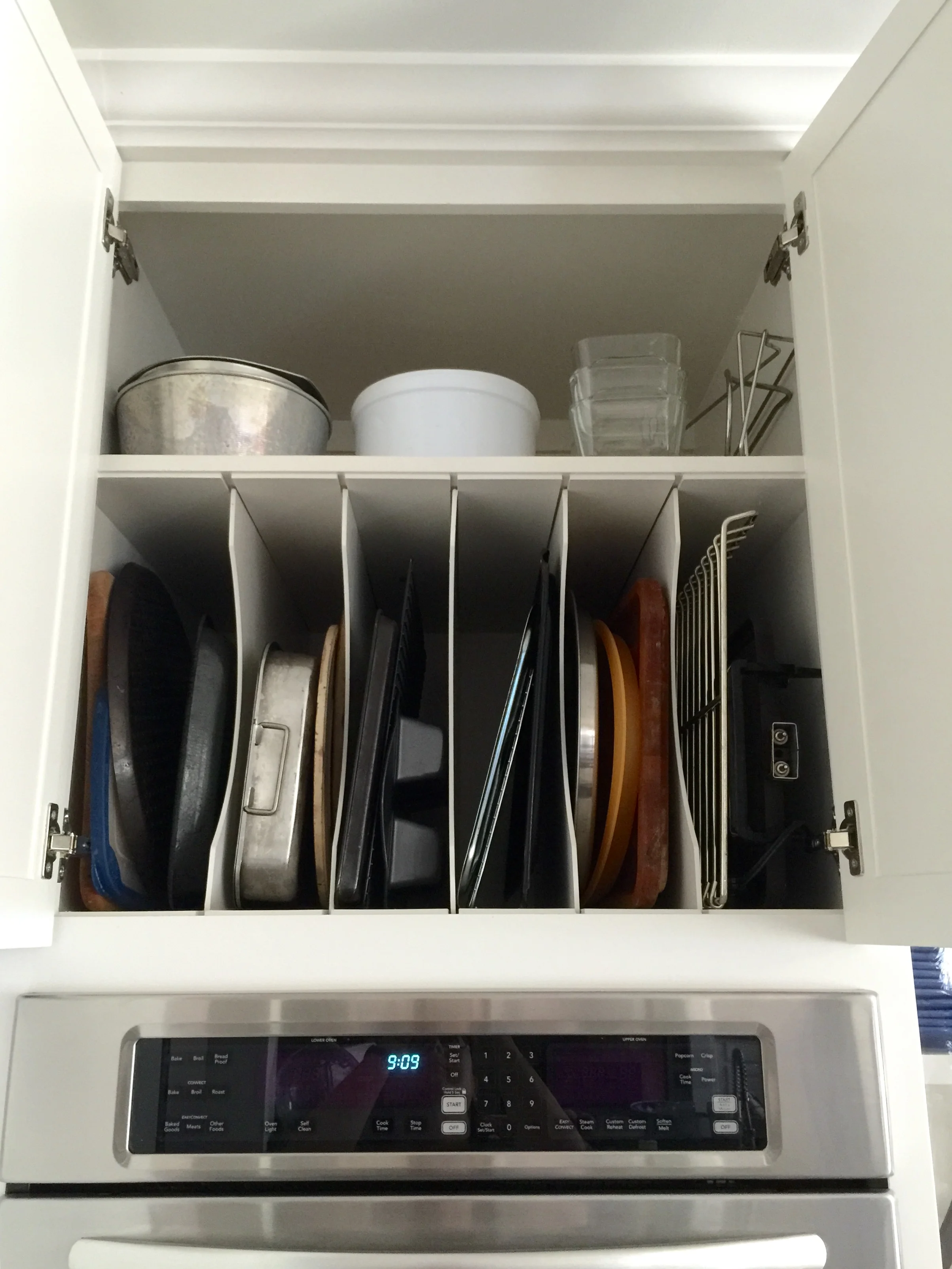 Divided custom storage with no center stile