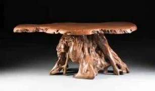 Redwood center table