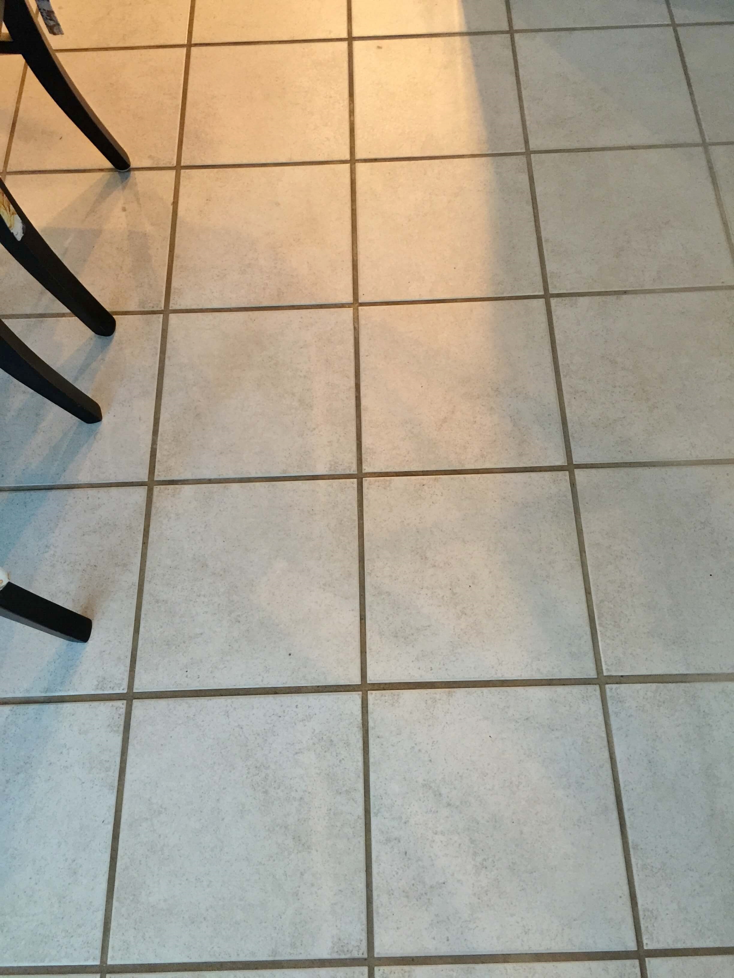 Before - Tile floor of Kitchen Remodel