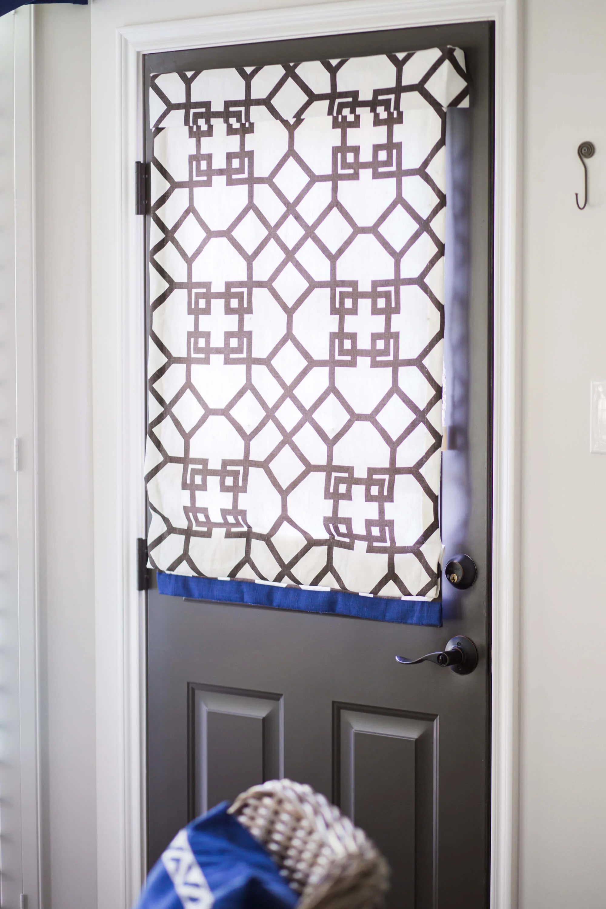 Roman Shade with edge banding - Before and after kitchen remodel, Designer - Carla Aston