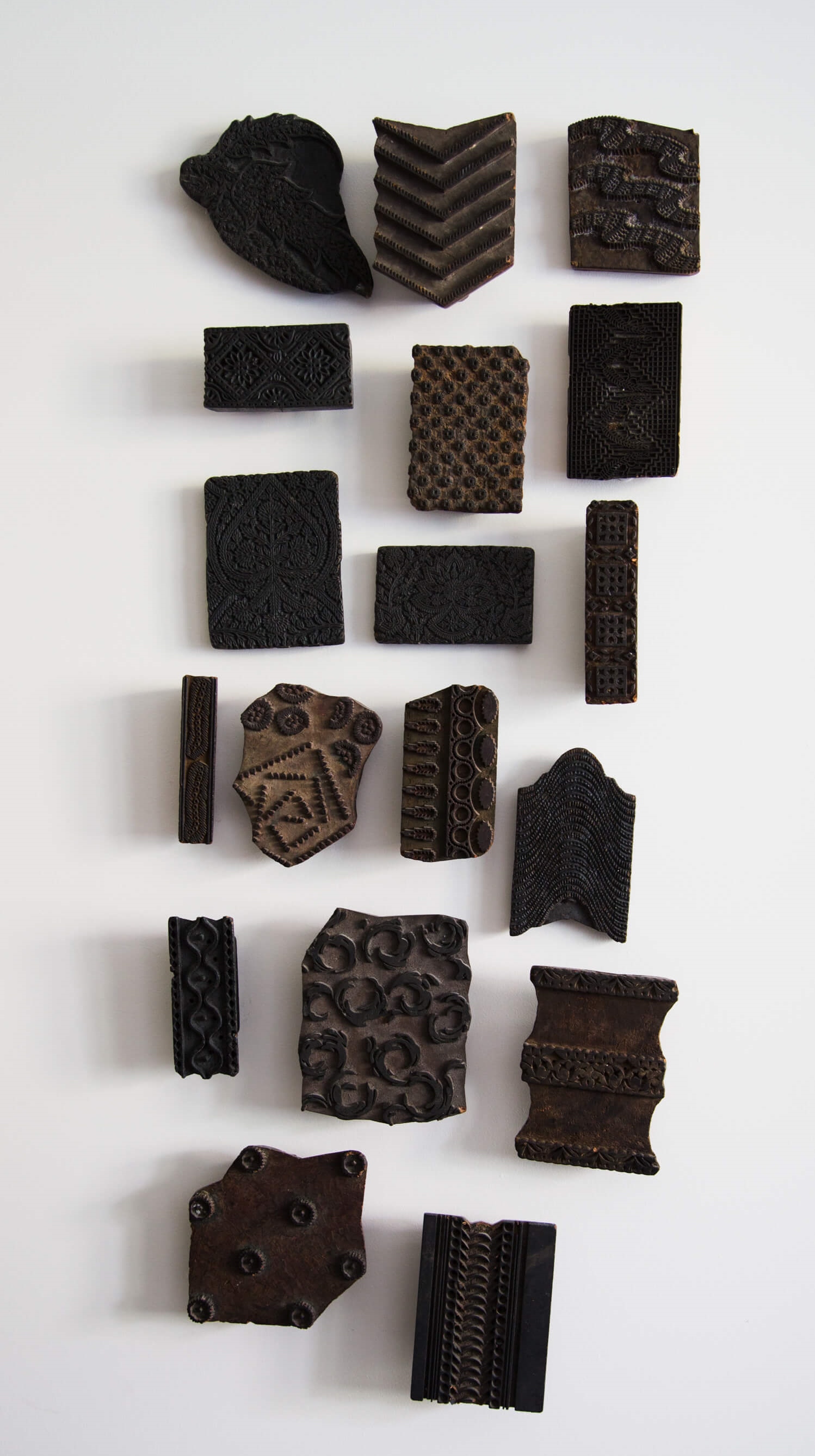 Wall decor w/ old fabric block print stamps - Before and After KItchen Remodel, Carla Aston - Designer, Tori Aston - Photographer