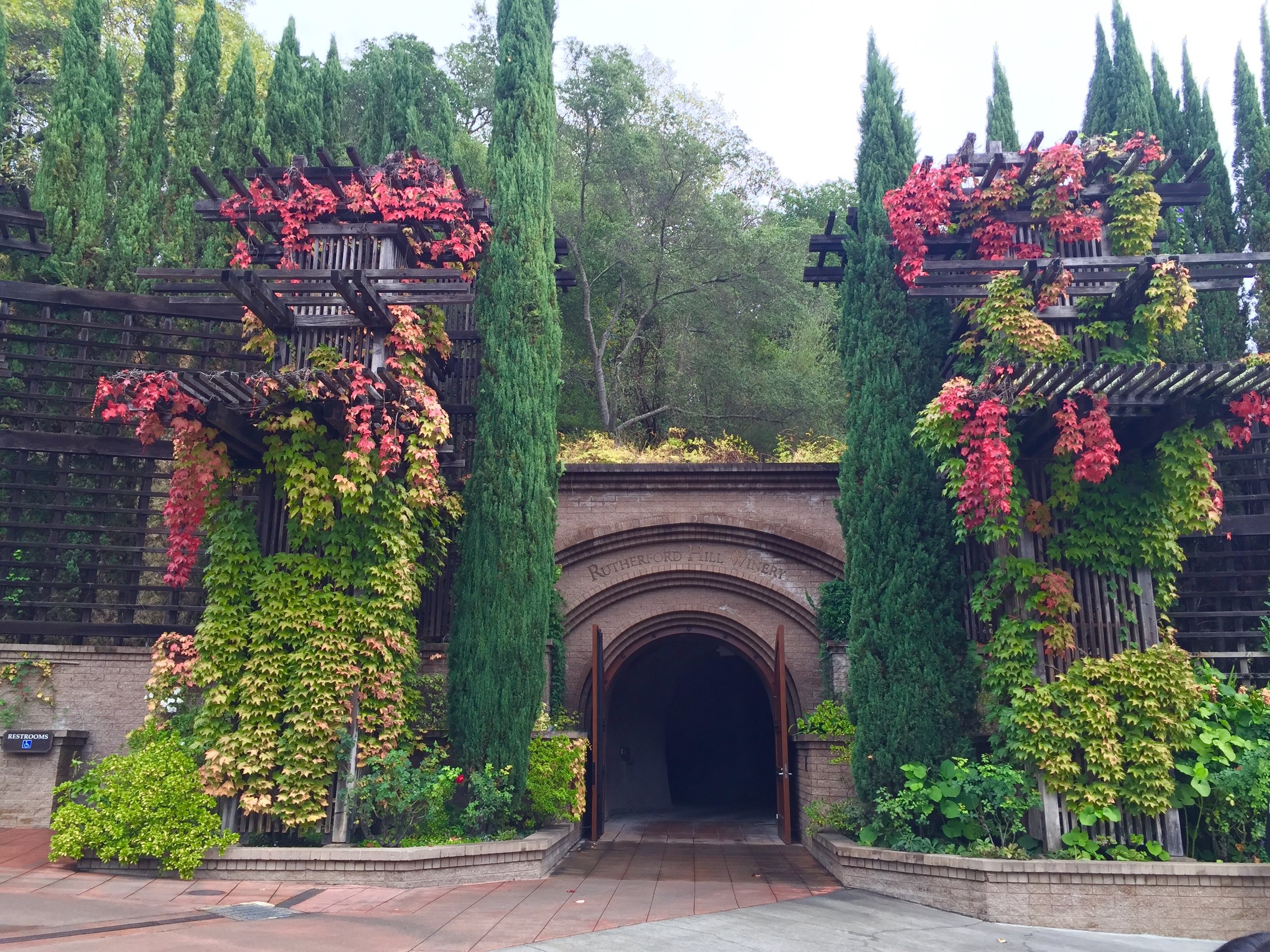 Entrance to the caves at Rutherford Hill Winery