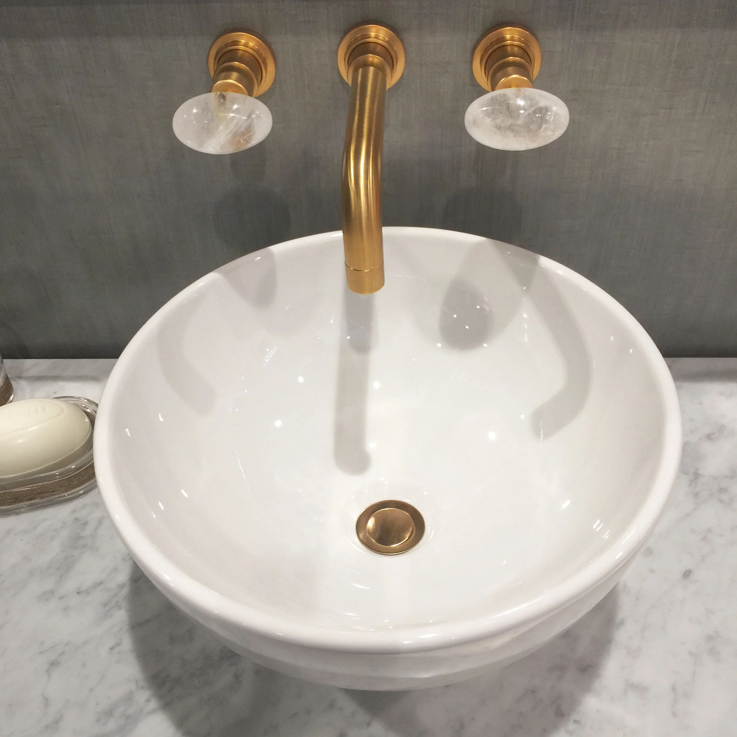Beautiful Rohl faucet and vessel sink