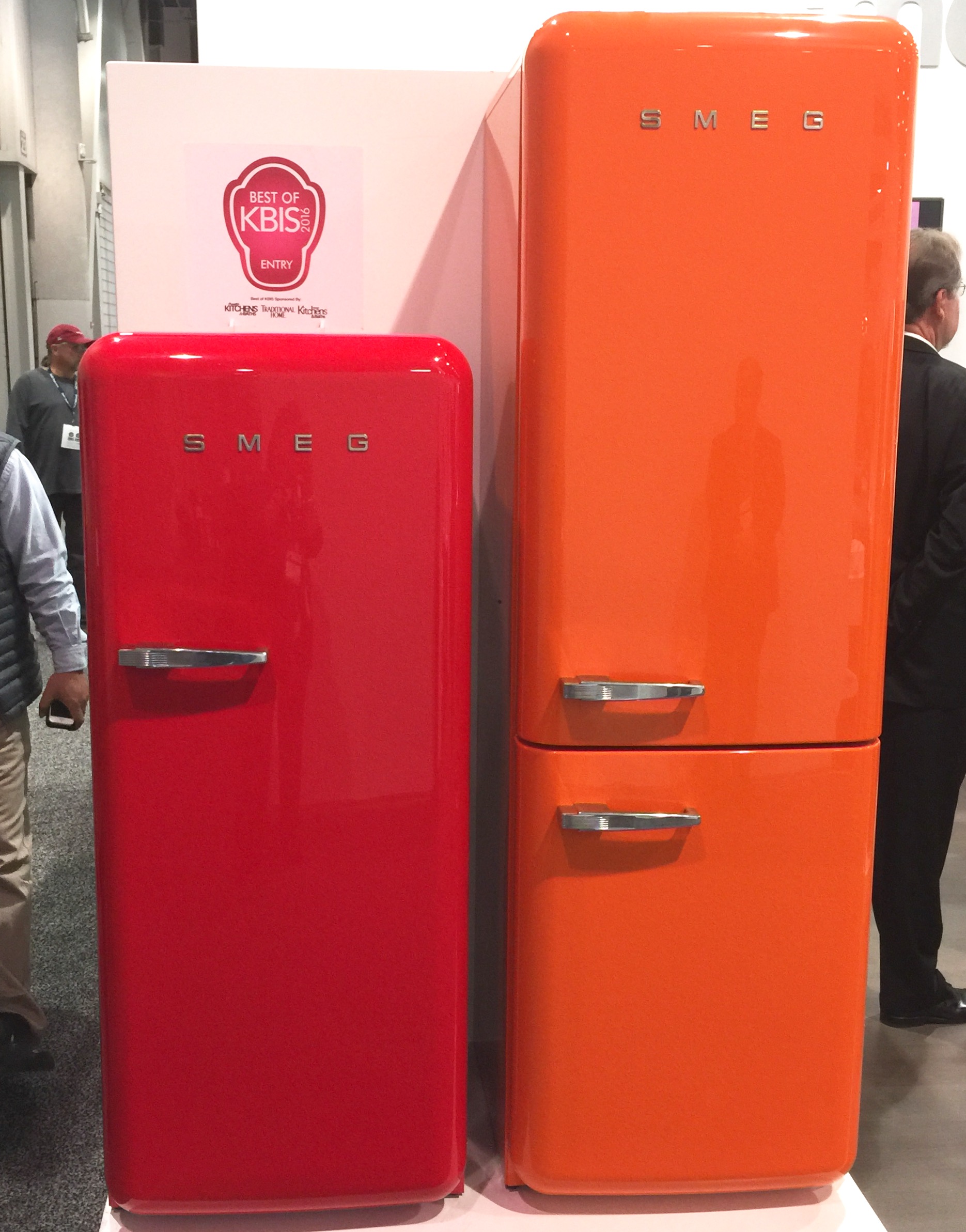 Cute little Smeg refrigerators seen at KBIS 2016
