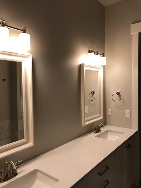 Backsplash Advice For Your Bathroom Would You Tile The Side Walls Too Designed - Pictures Of Bathroom Vanities Without Backsplash
