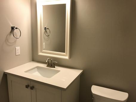 Backsplash Advice For Your Bathroom Would You Tile The Side Walls Too Designed - Pictures Of Bathroom Vanities Without Backsplash