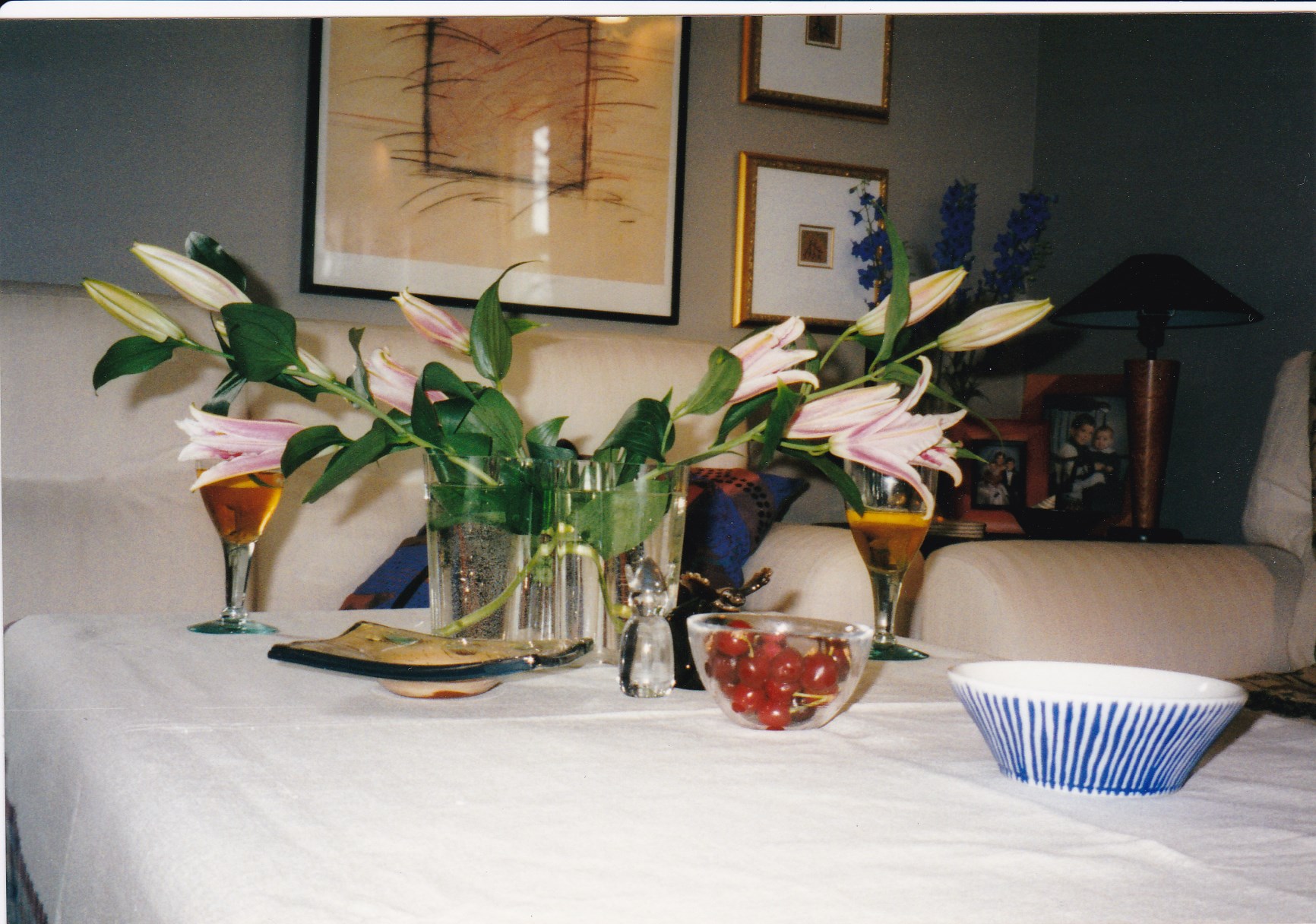 Here I had it covered with a cloth and I was about to serve some food.