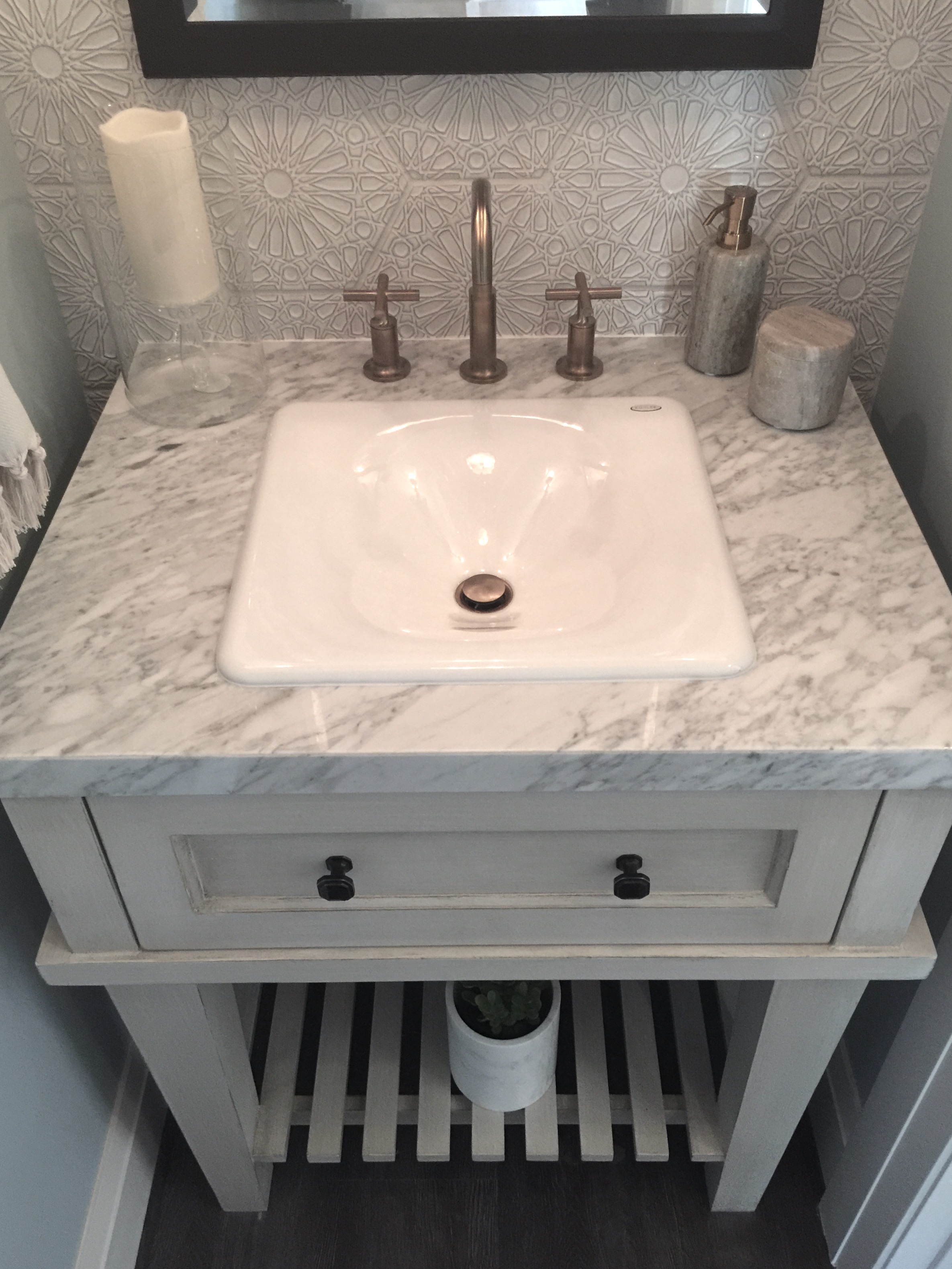 Guest house powder bath vanity - Designer Latrice Gentry-Brooks