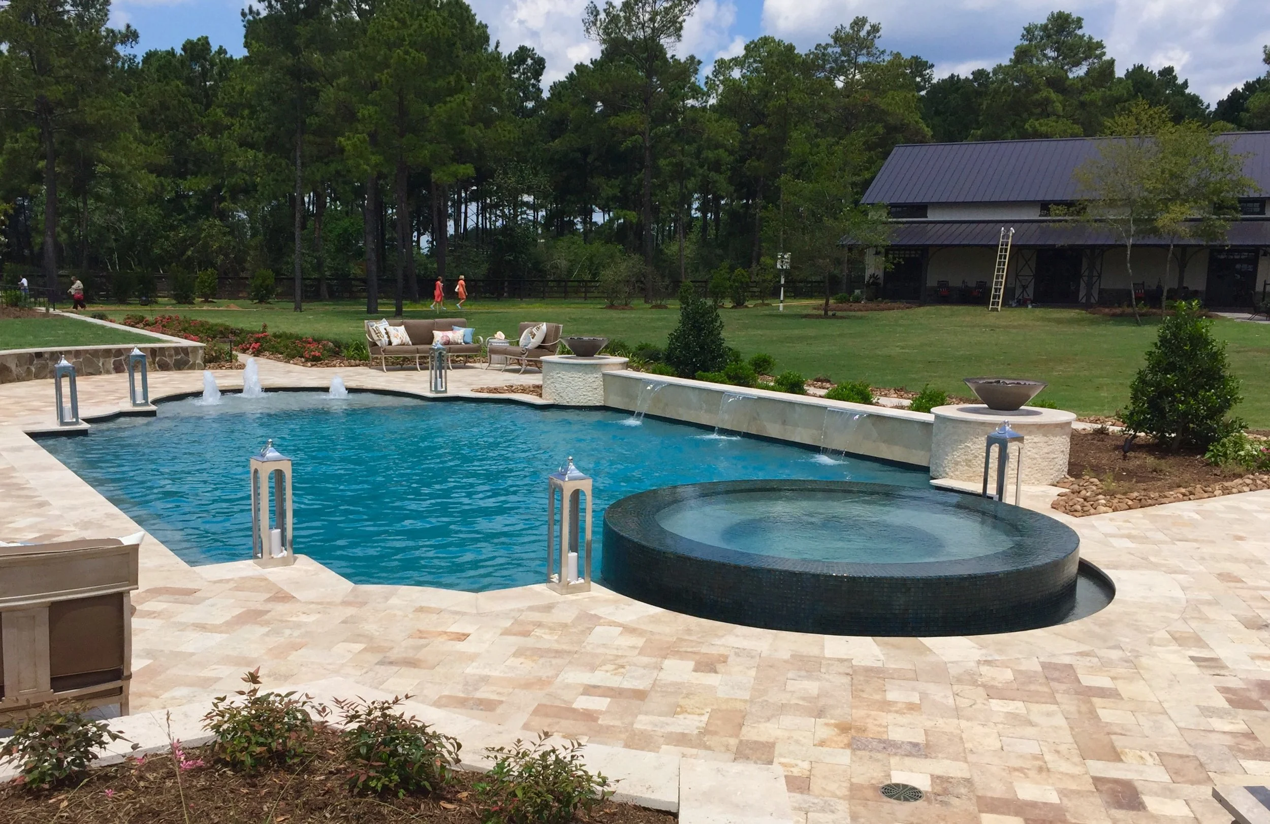 Pool and outdoor grounds designed by Smelek Design