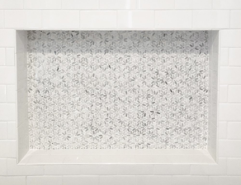25 Beautiful Shower Niche Ideas For, White Tile Shower