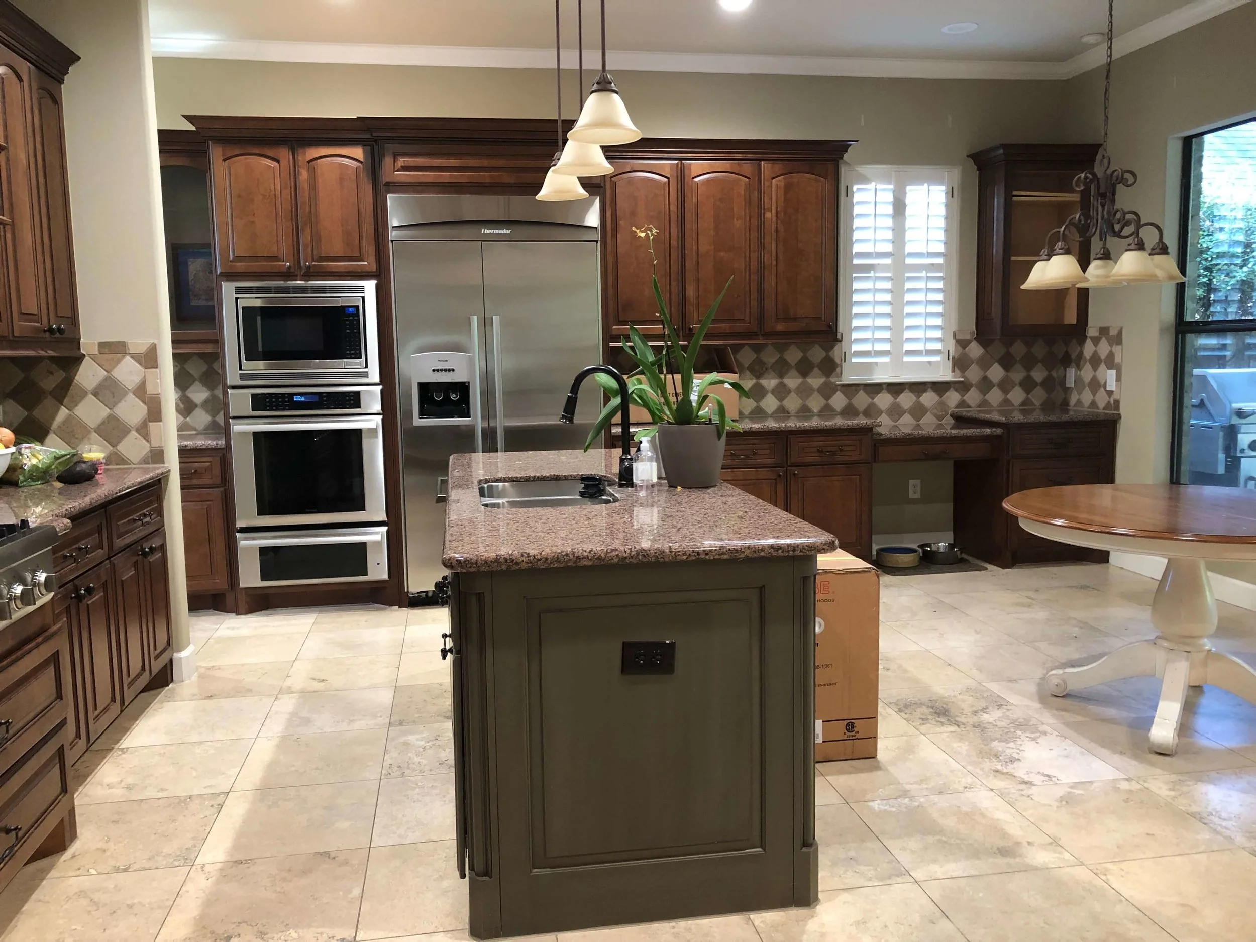 Before And After A Dark Wood Kitchen Gets A Coastal Style