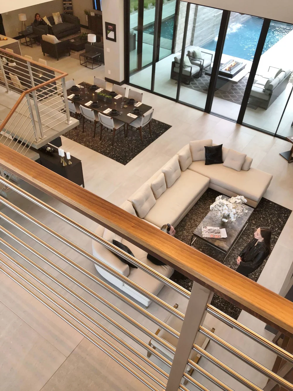 You can see the indoor / outdoor living spaces make for a great entertaining house. The New American Remodel TNAR | #remodeling #remodel